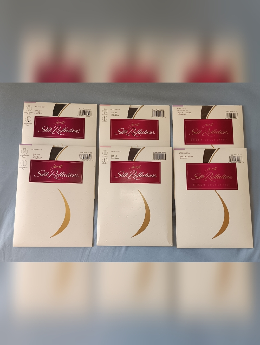 Vintage Hanes Silk Reflections Silky Sheer NEW UNOPENED LOT OF 6
